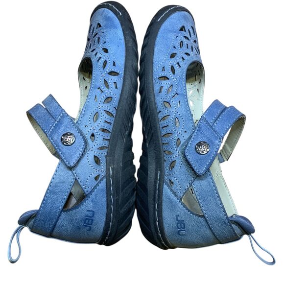 JBU Women's Shoes 8 M Blue Bellarose Encore Mary Jane Leather Strap Memory Foam - Picture 8 of 16